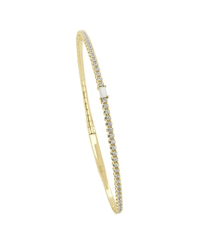 Sabrina Designs 14k 0.44 Ct. Tw. Diamond & Pearl Flexible Bangle Bracelet In Gold