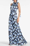Sachin & Babi Kayla Halter Gown In Blue