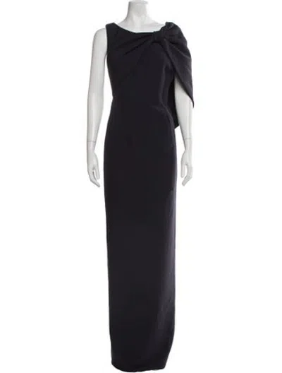 Pre-owned Safiyaa Asymmetrical Long Dress W/ Tags In Blue