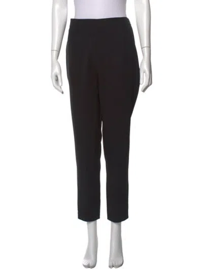 Pre-owned Safiyaa Straight Leg Pants In Black