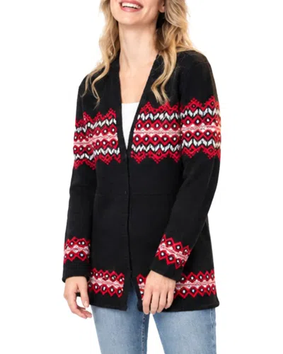 Sail To Sable Tie Front Cardigan In Black