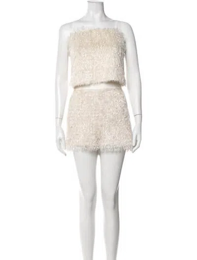 Pre-owned Saint Art Lace Pattern Short Set In Neutrals