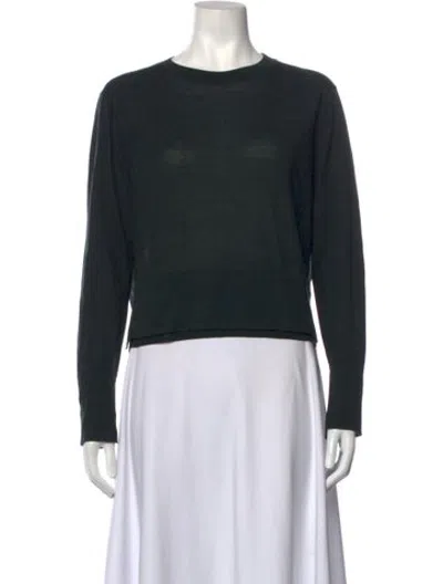 Pre-owned Saint Art Merino Wool Crew Neck Sweater In Green