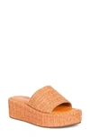 Saint G Betta Platform Wedge Slide Sandal In Yellow/orange