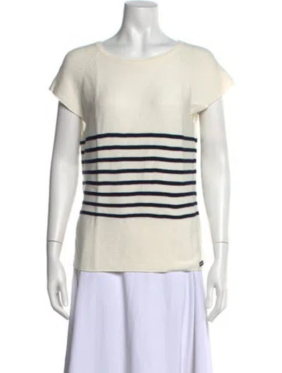 Pre-owned Saint James Striped Crew Neck Sweater In Neutrals