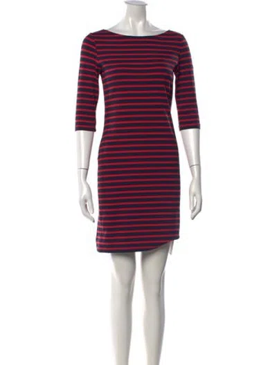 Pre-owned Saint James Striped Mini Dress In Blue/red