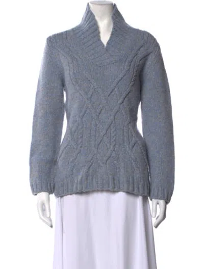 Pre-owned Saint James Wool V-neck Sweater In Blue
