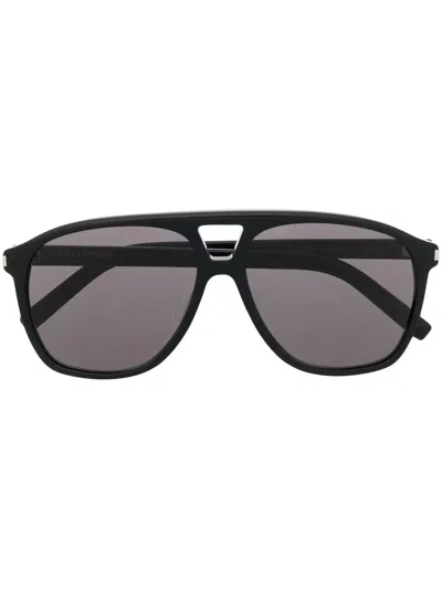 Saint Laurent Aviator-style Sunglasses In Black