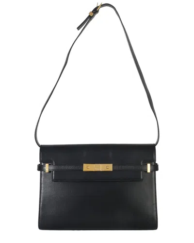 Pre-owned Saint Laurent Black Leather Medium Manhat Shoulder Bag (authentic Pre-loved)