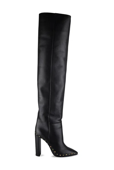 Saint Laurent Boots 76 In Animal Print