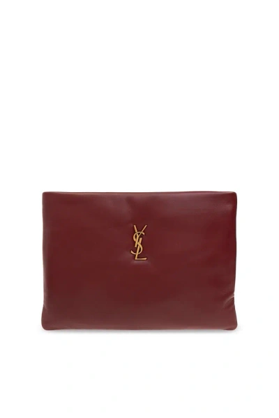 Saint Laurent Calypso Large Pouch In Red