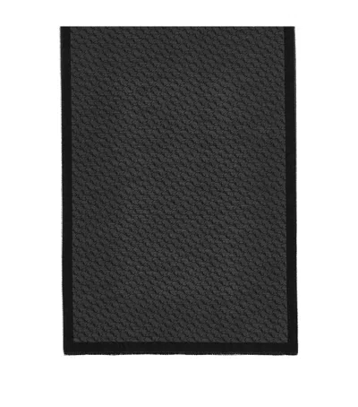 Saint Laurent Cashmere-silk Monogram Scarf In Black