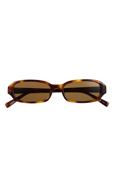 Saint Laurent Erin 52mm Rectangular Sunglasses In Brown