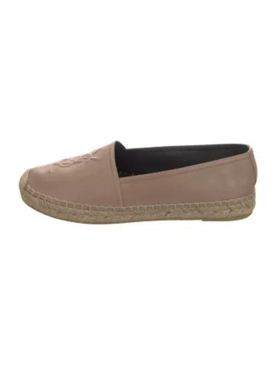 Pre-owned Saint Laurent Leather Espadrilles In Neutrals