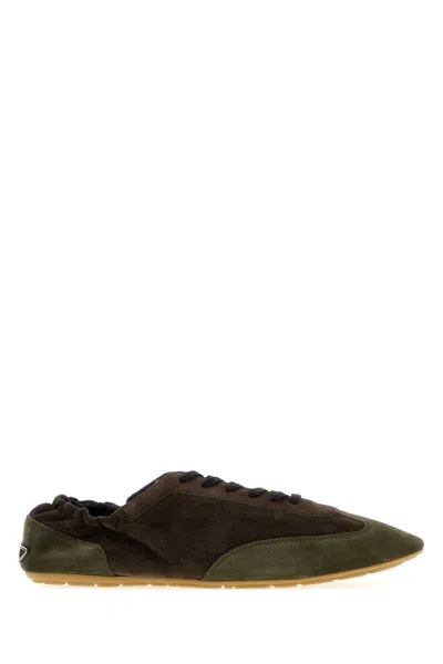 Saint Laurent Lewis 05 Velvet Loafer Sneaker In Green
