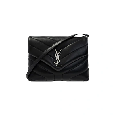 Pre-owned Saint Laurent Loulou Shoulder Bag 'nero' In Black