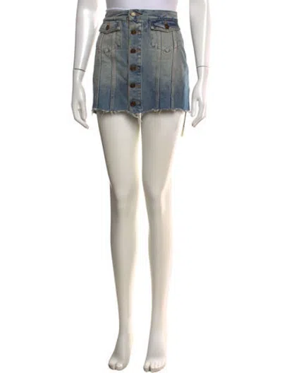 Pre-owned Saint Laurent Mini Skirt In Blue