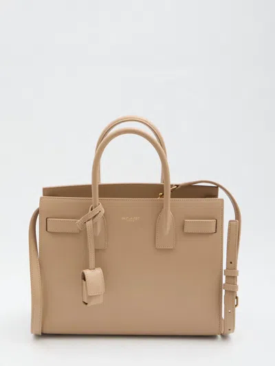 Saint Laurent Sac De Jour Baby Bag In Smooth Leather In Beige