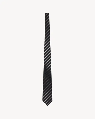 Saint Laurent Silk Chain Keeper Loop, 8 X 140 Cm In Nero