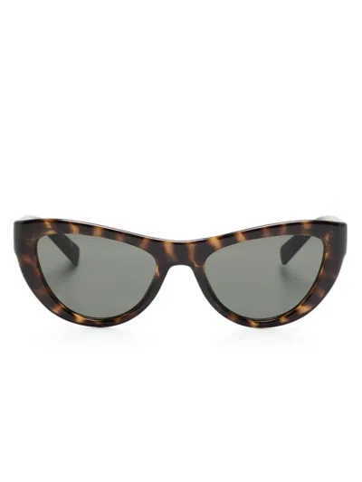 Saint Laurent Sl676 Cat-eye Sunglasses In Braun