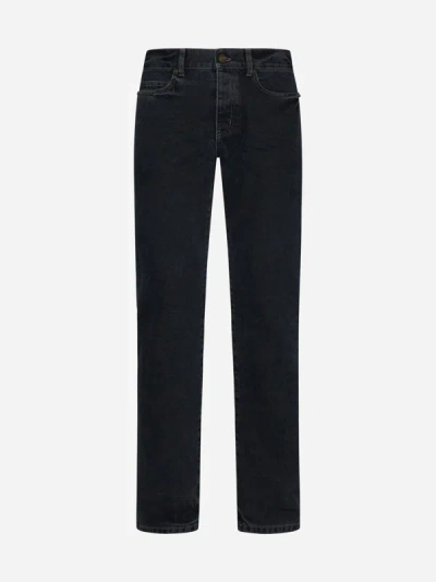 Saint Laurent Slim Fit Jeans In Dark Blue Black