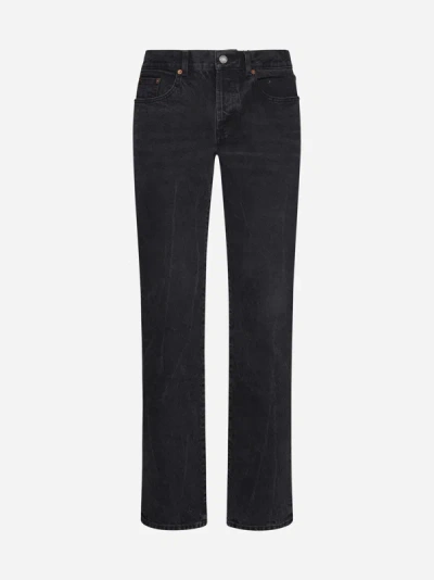 Saint Laurent Slim Fit Jeans In Used Paris Black
