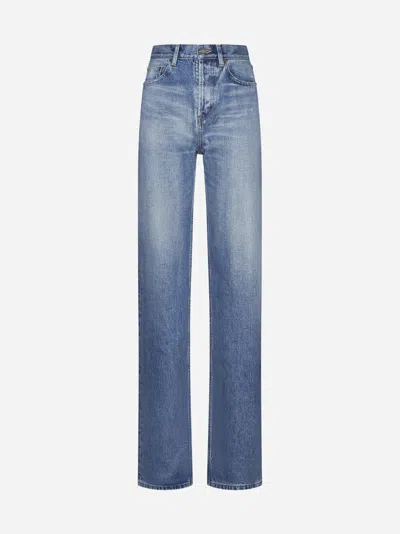 Saint Laurent Straight-leg Jeans In Charlotte Blue