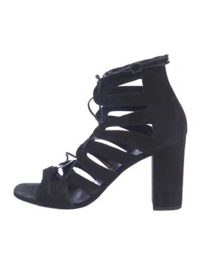 Pre-owned Saint Laurent Suede Gladiator Sandals In Blue