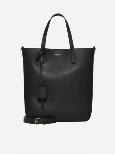 Saint Laurent Toy Leather Tote Bag In Black