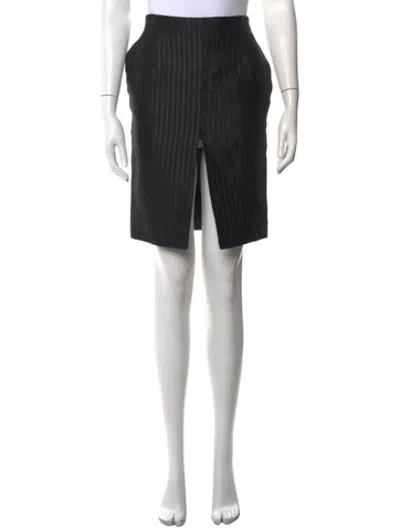 Pre-owned Saint Laurent Wool Mini Skirt In Black