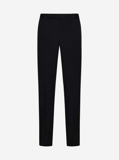 Saint Laurent Wool Trousers In Black