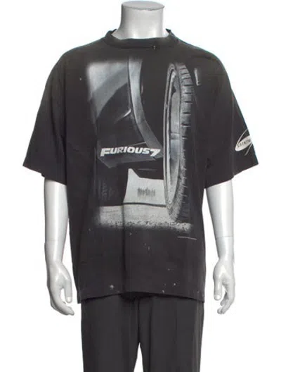 Pre-owned Saint Michael Fast & Furious Graphic Print T-shirt W/ Tags In Grey