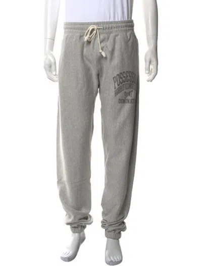 Pre-owned Saint Michael Graphic Print Sweatpants In Grey