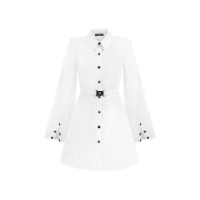 Saint Ones Women's White / Black Stella Classic Dress In Multi