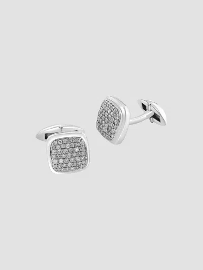 Saks Fifth Avenue Men's Collection Diamond & 925 Sterling Silver Cufflinks