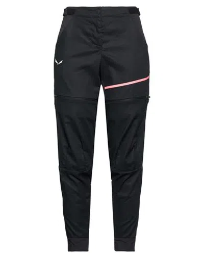 Salewa Vento Woman Pants Black Size 6 Hemp, Recycled Polyester, Elastane, Polyamide
