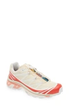 Salomon Gender Inclusive Xt-6 Sneaker In Shortbread/poppy Red/green Ash