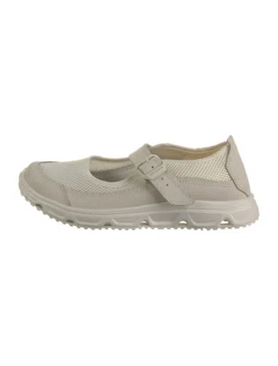 Pre-owned Salomon Mesh Mary Jane Flats In White