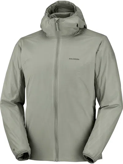 Salomon Mountain Flex Hooded Jacket With Intelligent Climatesync Technology In Grey