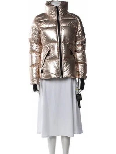 Pre-owned Sam Down Coat W/ Tags In Gold/metallic