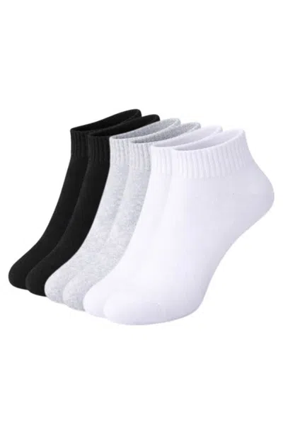 Sam Edelman 6-pack Half Cushion Quarter Socks With Heel Tab In Multi