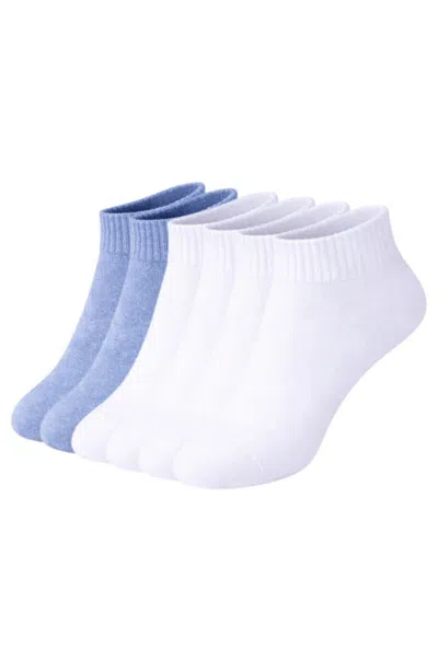 Sam Edelman 6-pack Half Cushion Quarter Socks With Heel Tab In Multi