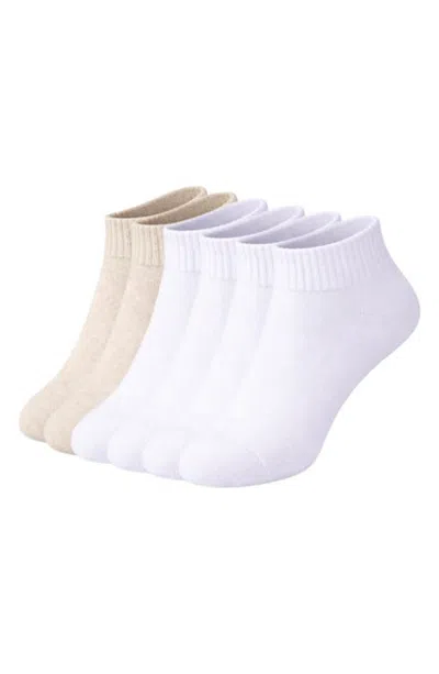 Sam Edelman 6-pack Half Cushion Quarter Socks With Heel Tab In Multi