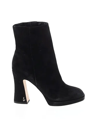 Pre-owned Sam Edelman Ankle Boots In Black