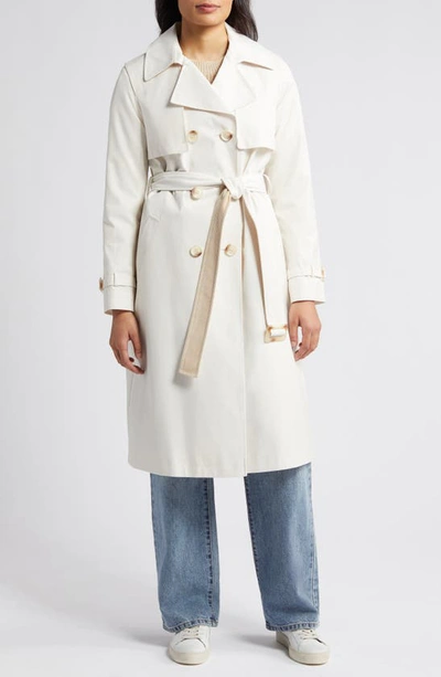 Sam Edelman Corduroy Contrast Trench Coat In Linen