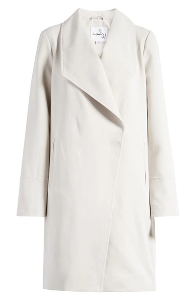 Sam Edelman Drape Front Coat In Feather Grey
