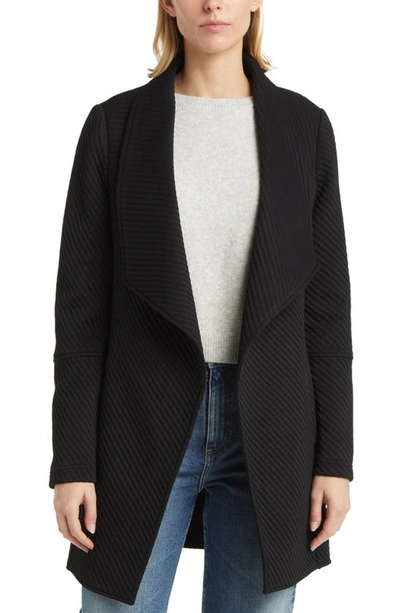 Sam Edelman Drape Front Rib Jacket In Black