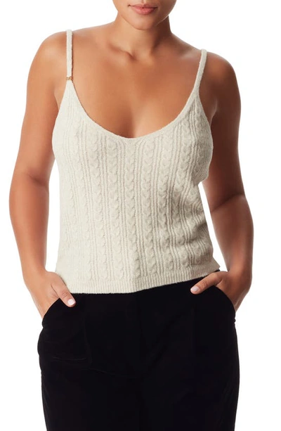 Sam Edelman Emilia Cable Stitch Sweater Camisole In Oatmeal