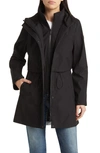Sam Edelman Hooded Coat In Black