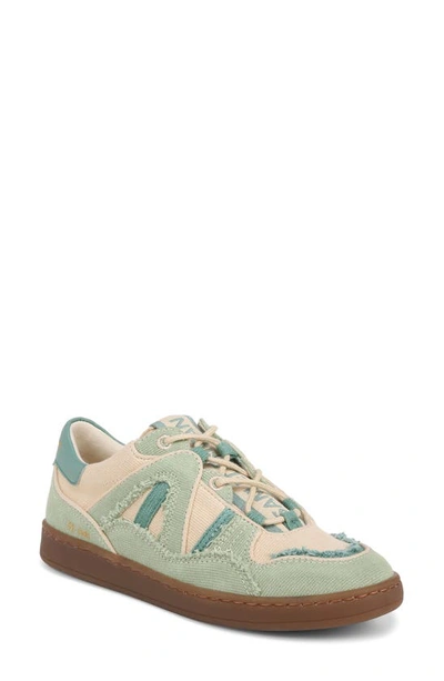 Sam Edelman Jayne Low Top Trainer In Washed Palm/ Linen